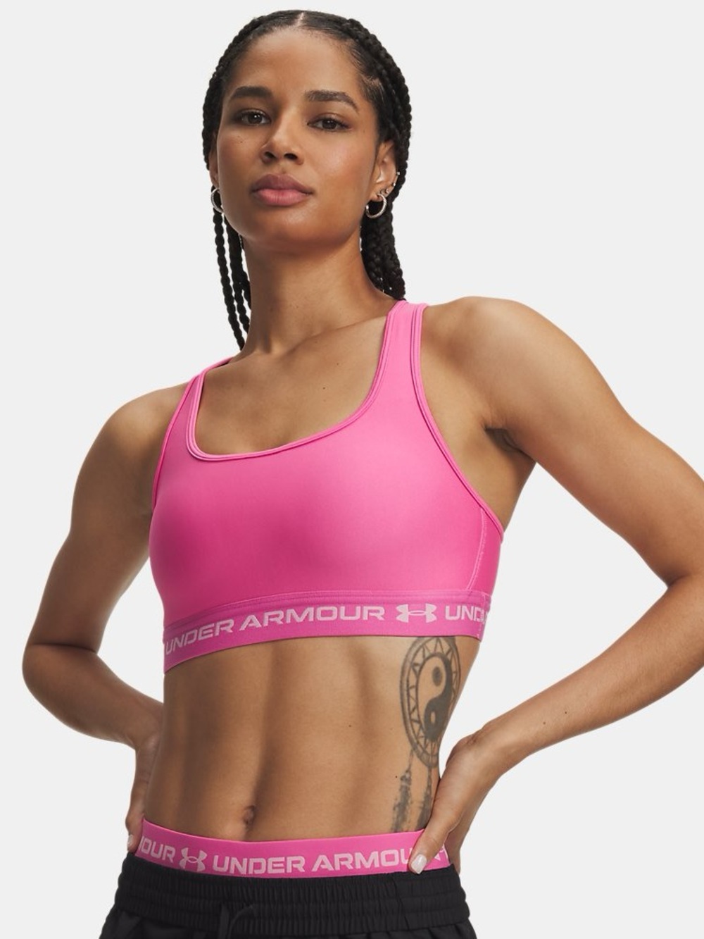 NWT Under Armour Women's Pink Sports Bra - High Support large cris cross back